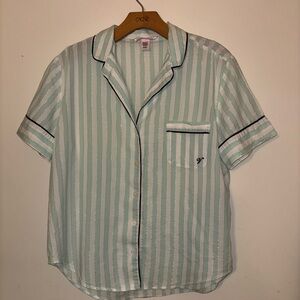 Victoria's Secret Mint and White Striped Cotton pajamas